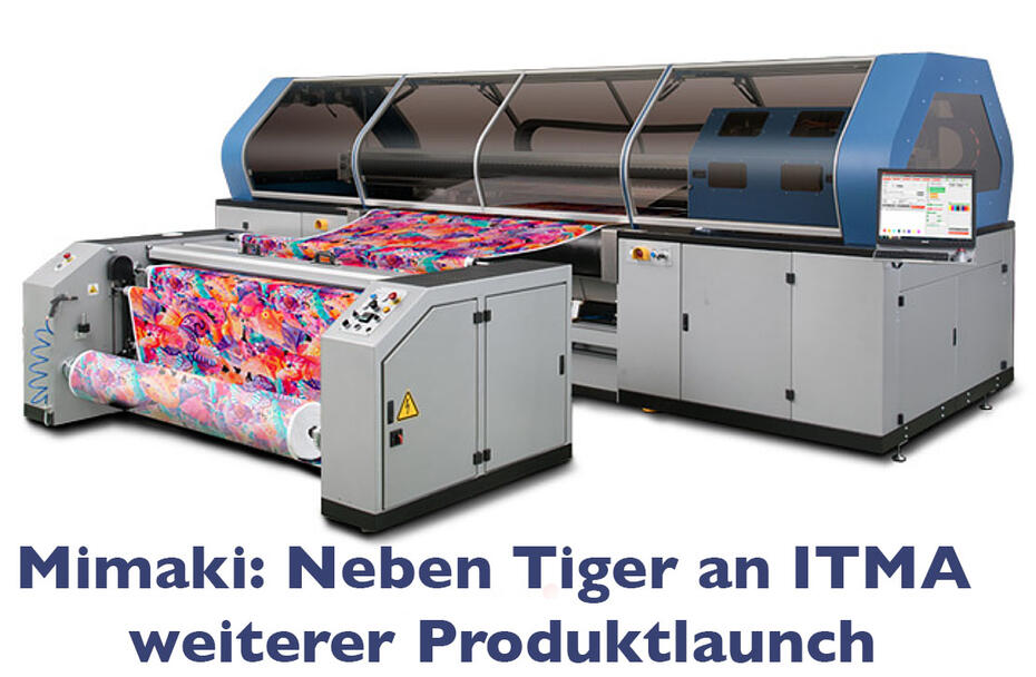 Mimaki kündigt zur ITMA Hybrid-Textildruc ker an